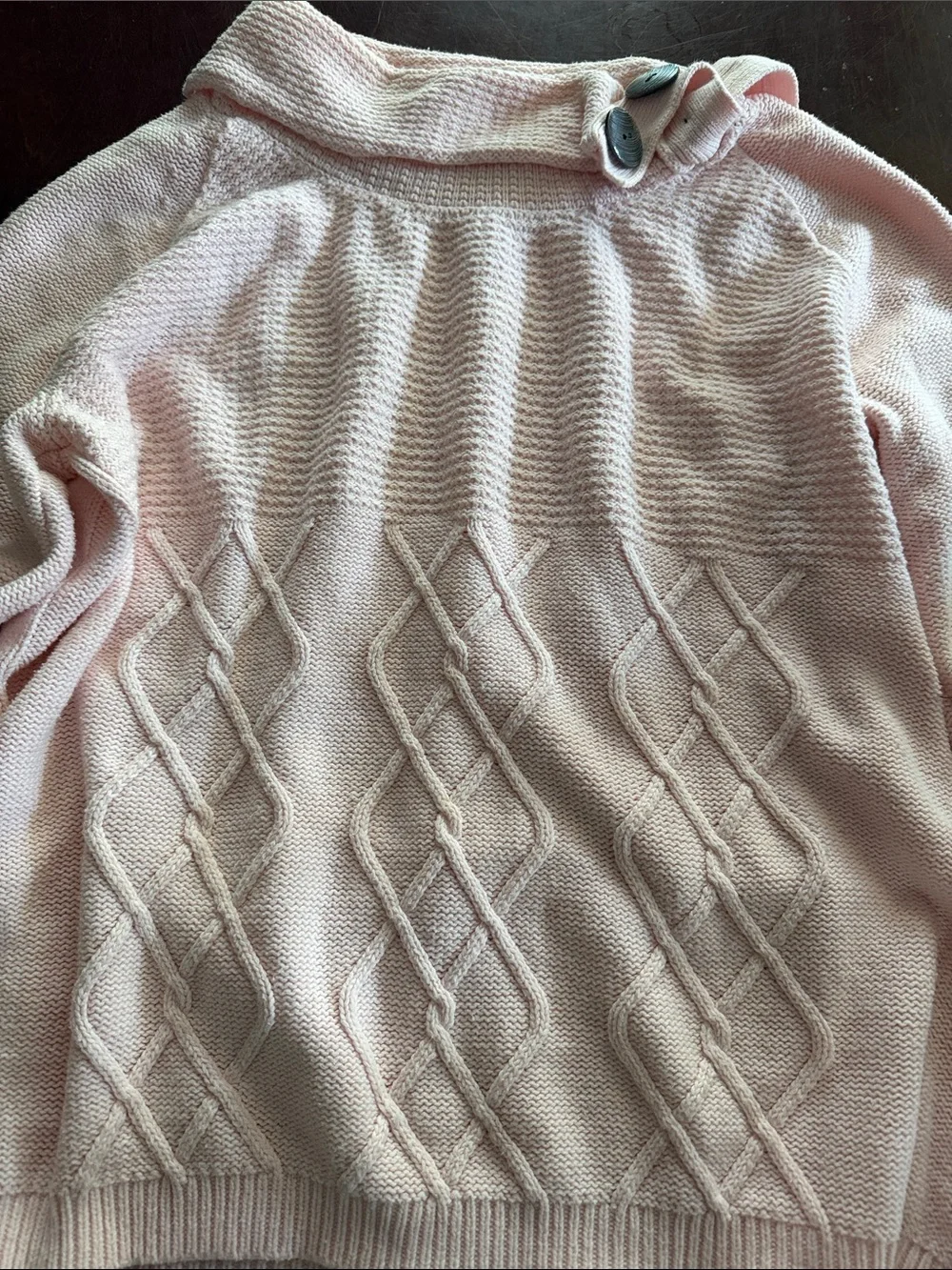 Cato Pale Pink Cable Knit Turtleneck Sweater